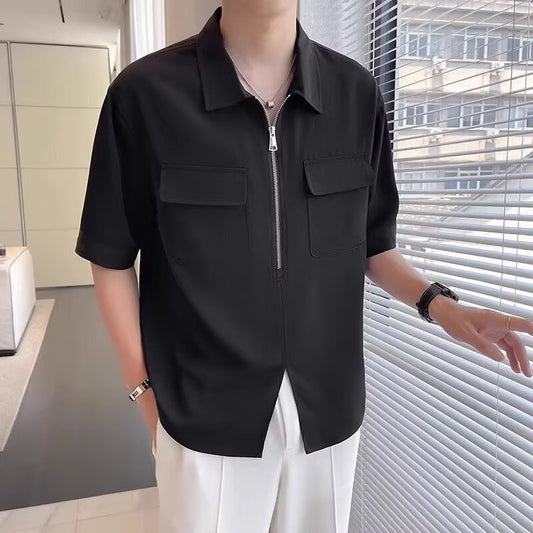 Ike | Men's Zip Up Casual Shirt